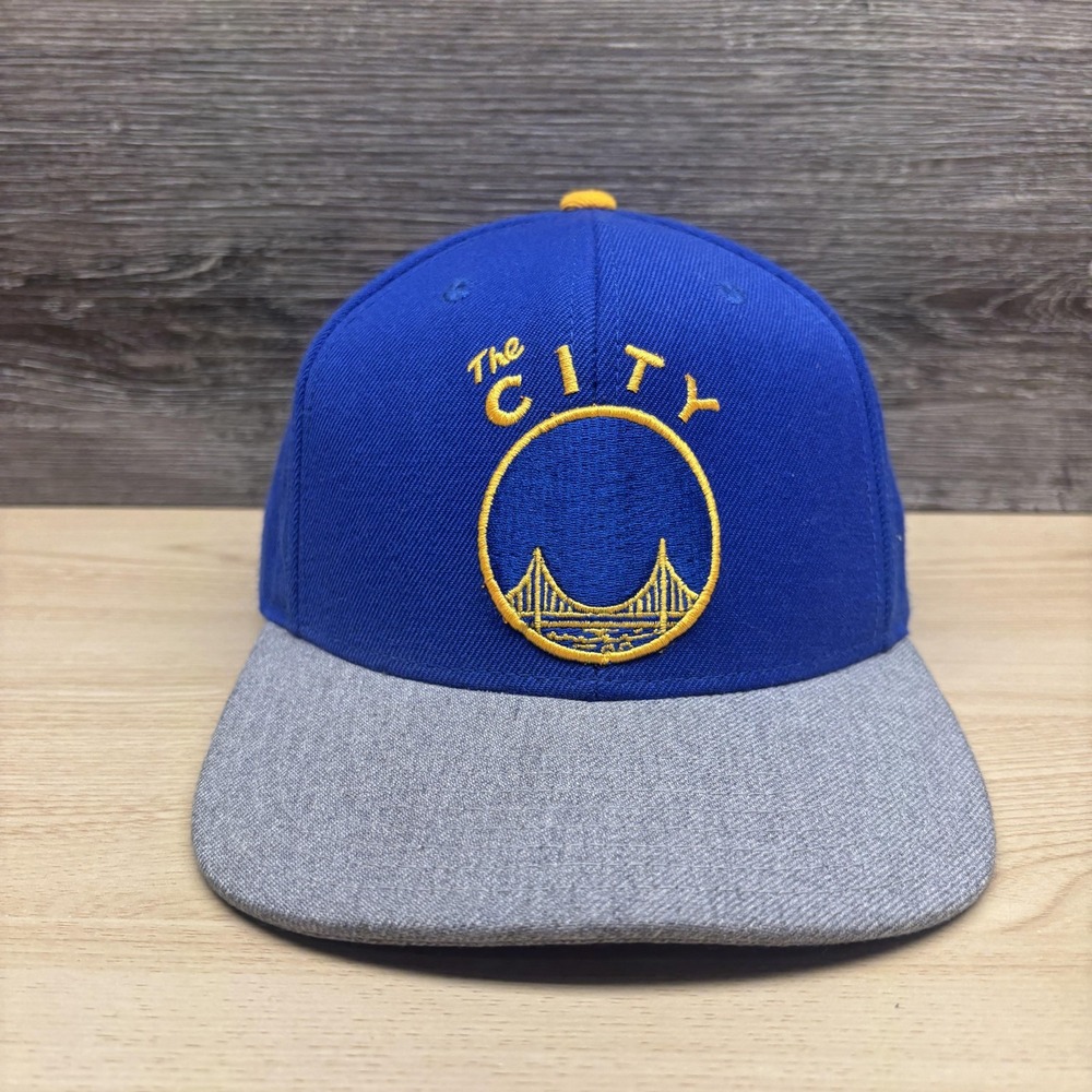 Golden State Warriors Hat Cap Snap Back Mens One Size Blue NBA Basketball Adidas